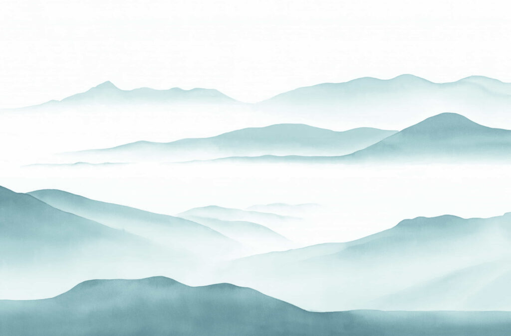 A25Milky Mountains Art silk BLUE