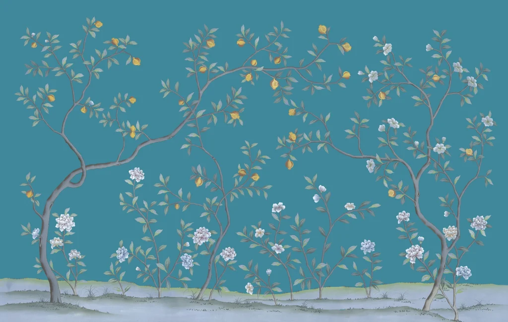 В17 Modest Art Paradise Art Silk Green