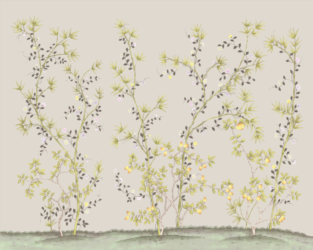 В13 Modest Art Bamboo Blossom Art silk CREAM