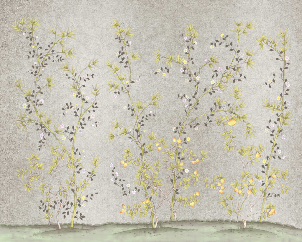 В13 Modest Art Bamboo Blossom Gold leaf 25