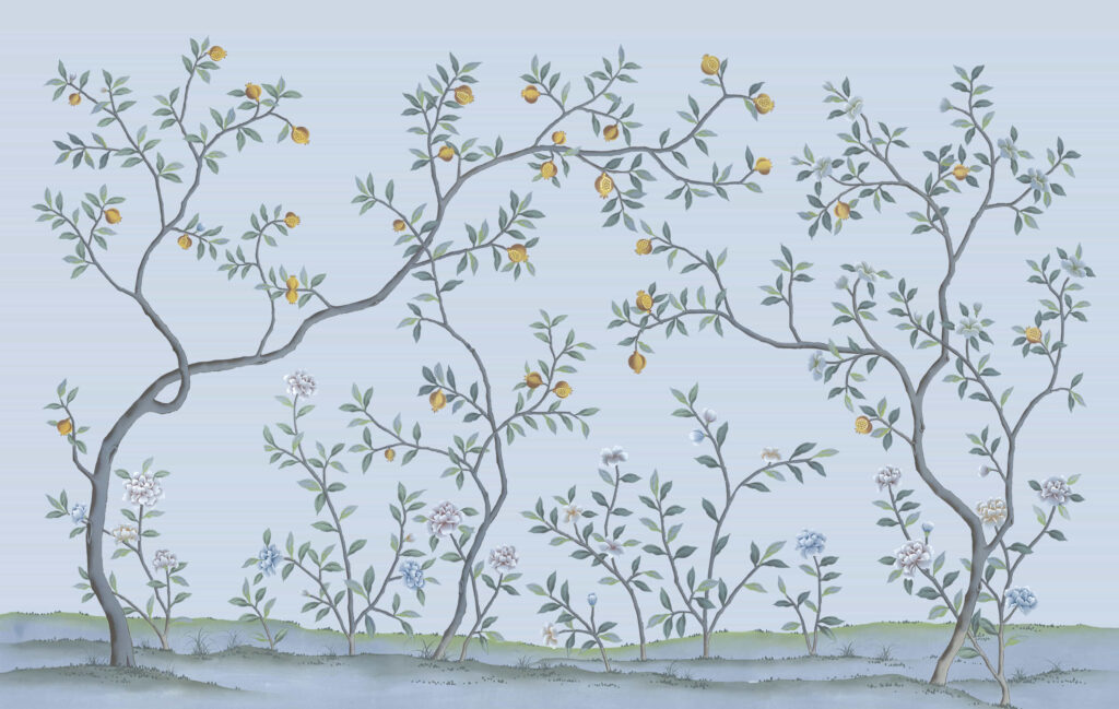 В17 Modest Art Paradise Art silk BLUE