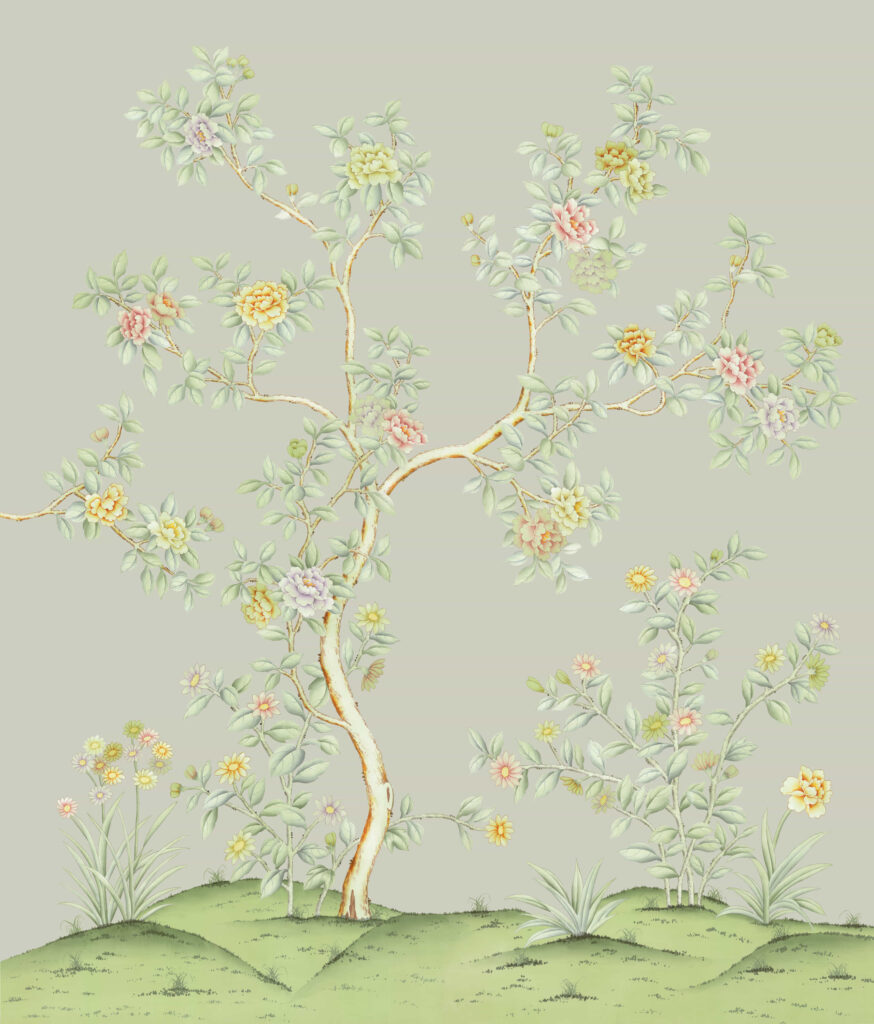 В2 Modest Art English Garden Art silk GREY