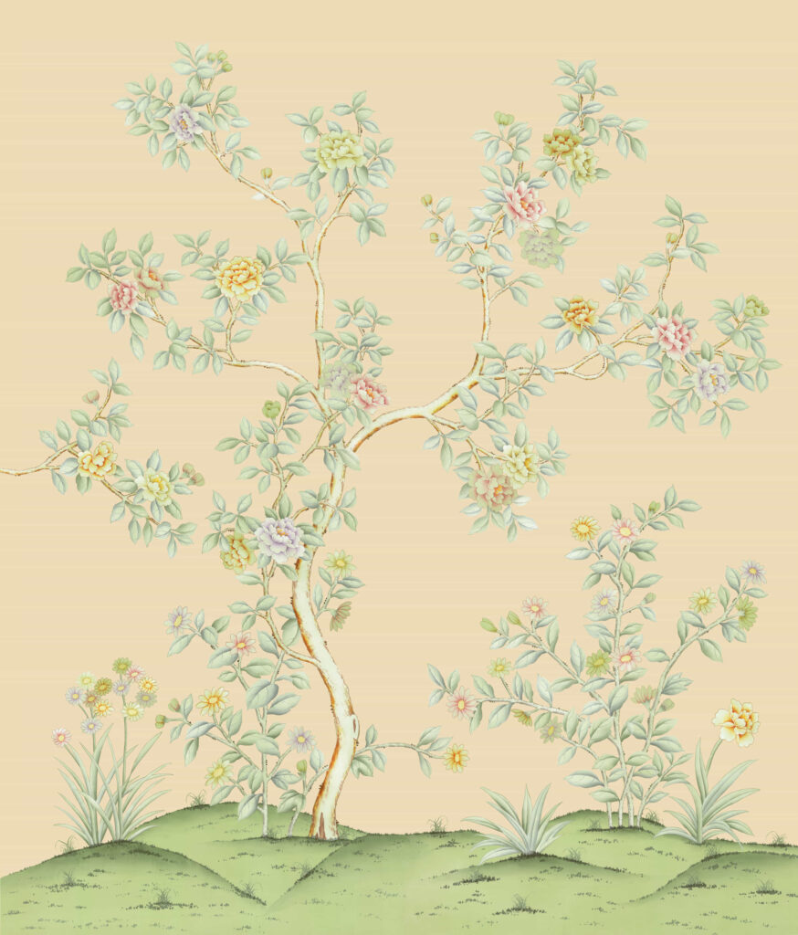 В2 Modest Art English Garden Art silk ORANGE