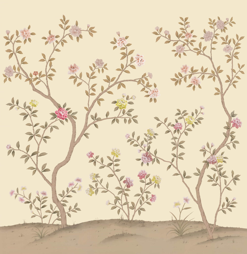 В42 Modest Art Rose Tree Art silk YELLOW