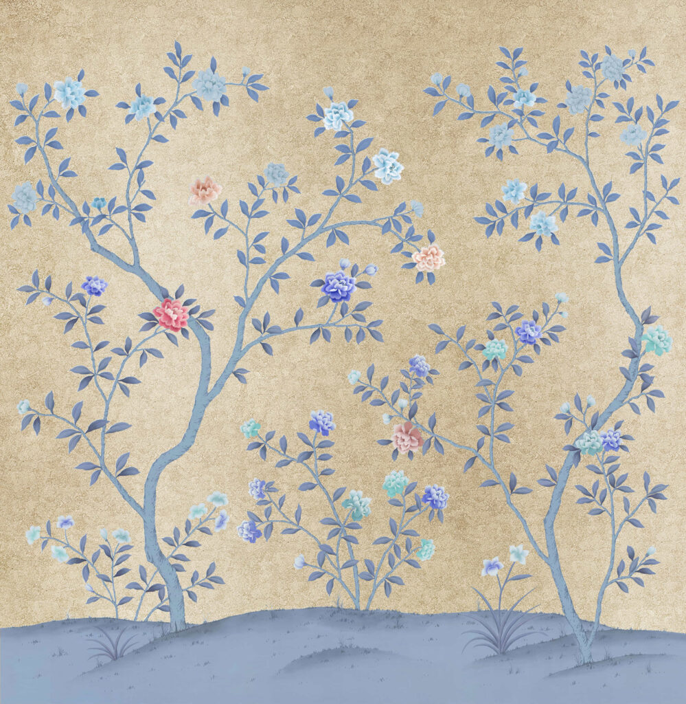 В42 2 Modest Art Rose Tree Gold leaf 19