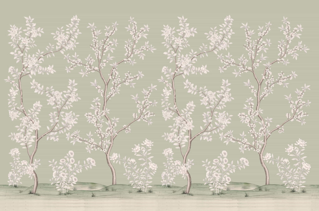 В44 Modest Art Garden Date Art silk GREEN