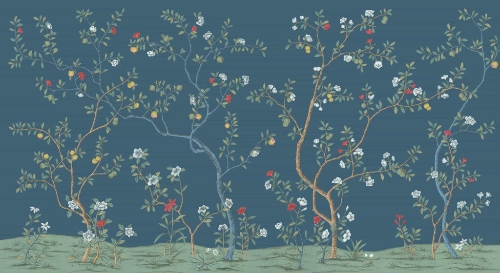 В8 Modest Art Pomegranate Kingdom Art silk COBALT