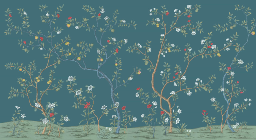 В8 Modest Art Pomegranate Kingdom Art silk EMERALD