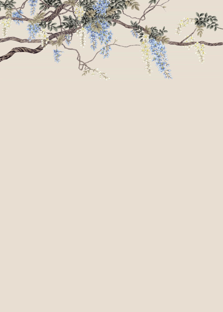 C9 Modest Art Western Wisteria Art silk SEASHELL