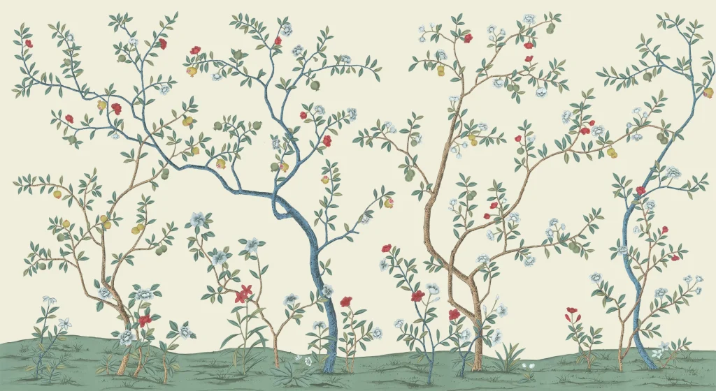 В8 Modest Art Pomegranate Kingdom Art Silk Yellow