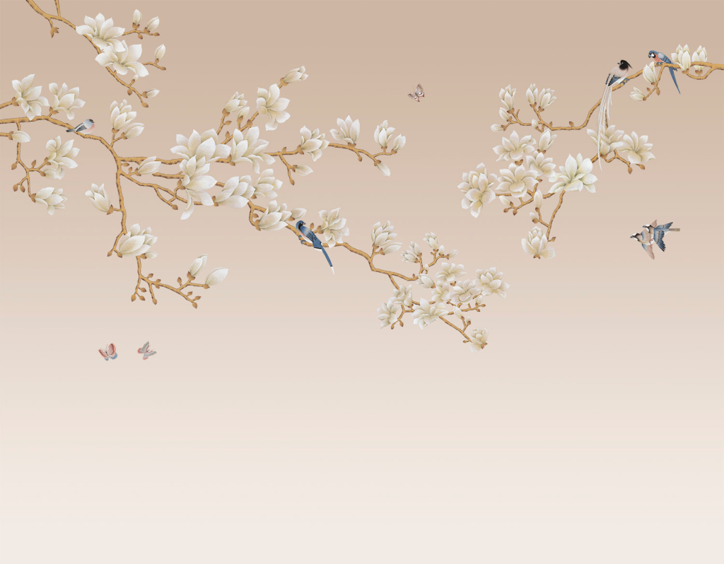 C35 Magnolia Dream Art Silk Peach