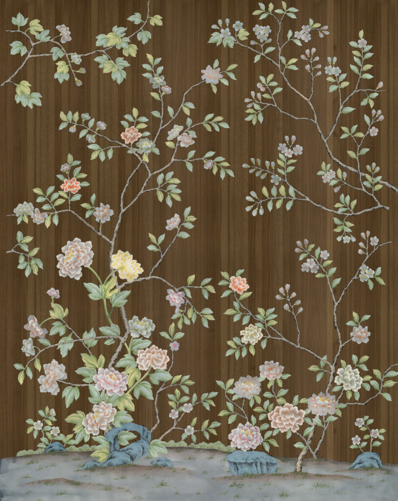 B11 Modest Art Peony Garden Wood Veneer